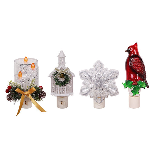 Noel Glitter Nightlight - Assorted by style - Noel Glitter Nightlight - Assorted by style