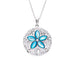 Ocean : Aqua Mother of Pearl Sand Dollar Pendant - Ocean : Aqua Mother of Pearl Sand Dollar Pendant