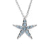 Ocean :Starfish Necklace With Aqua Crystals – Medium Size - Ocean :Starfish Necklace With Aqua Crystals – Medium Size