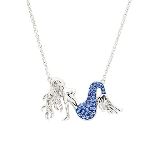 Ocean : Sterling Silver Sapphire Blue Mermaid Necklace - Ocean : Sterling Silver Sapphire Blue Mermaid Necklace