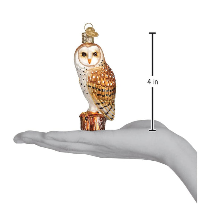 Old World Christmas : Barn Owl Ornament - Old World Christmas : Barn Owl Ornament