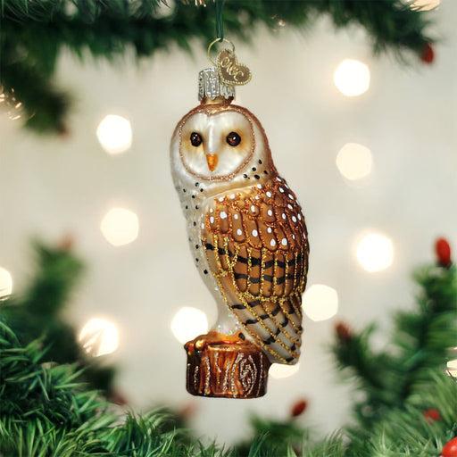 Old World Christmas : Barn Owl Ornament - Old World Christmas : Barn Owl Ornament