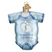 Old World Christmas : Blue Baby Onesie Ornament - Old World Christmas : Blue Baby Onesie Ornament