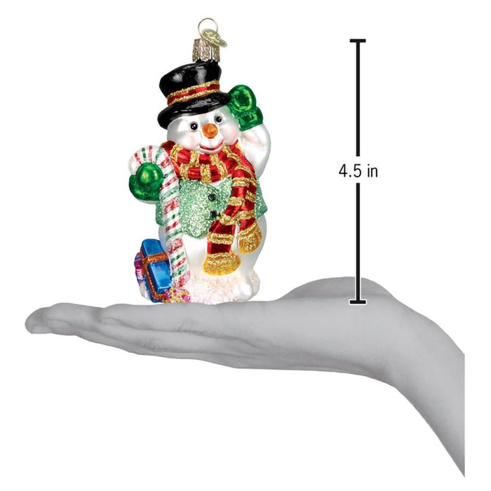 Old World Christmas : Candy Cane Snowman - Old World Christmas : Candy Cane Snowman