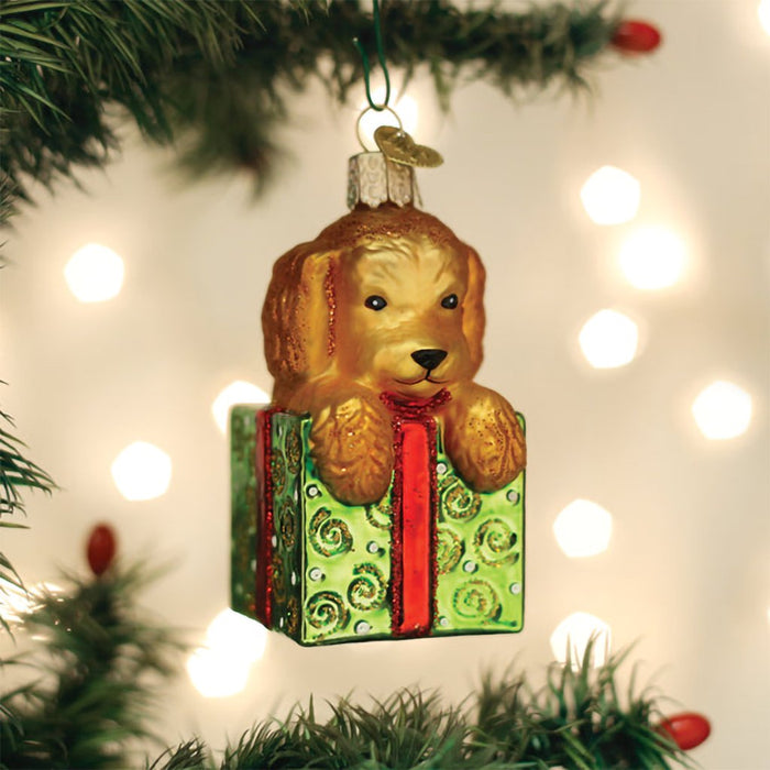 Old World Christmas : Doodle Puppy Surprise Ornament - Old World Christmas : Doodle Puppy Surprise Ornament