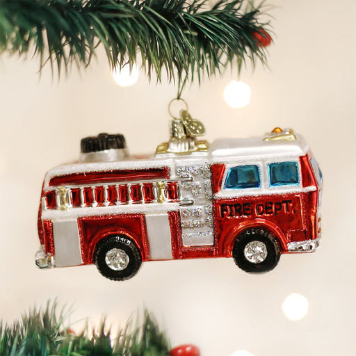 Old World Christmas : Fire Truck Ornament - Old World Christmas : Fire Truck Ornament