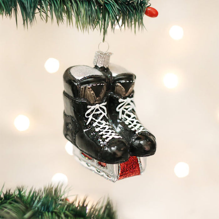 Old World Christmas : Hockey Skates Ornament - Old World Christmas : Hockey Skates Ornament