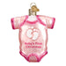 Old World Christmas : Pink Baby Onesie Ornament - Old World Christmas : Pink Baby Onesie Ornament