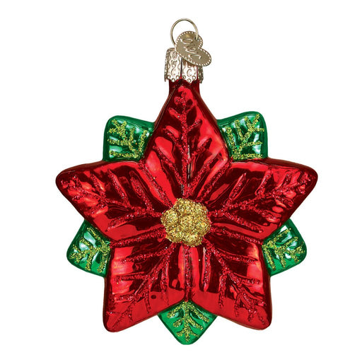 Old World Christmas : Poinsettia Star Ornament - Old World Christmas : Poinsettia Star Ornament