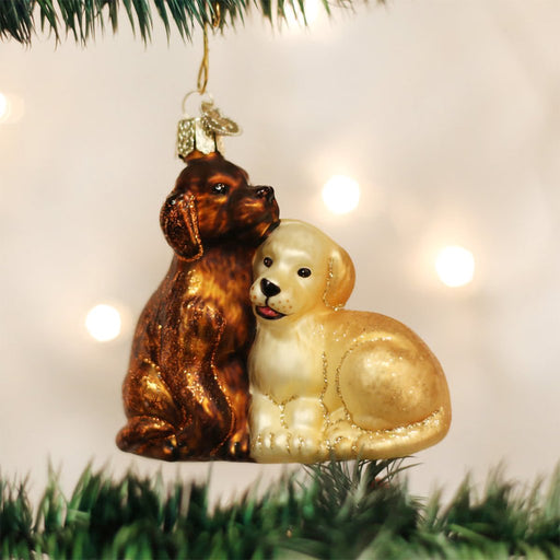 Old World Christmas : Puppy Love Ornament - Old World Christmas : Puppy Love Ornament