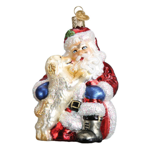 Old World Christmas : Santa's Puppy Love Ornament - Old World Christmas : Santa's Puppy Love Ornament