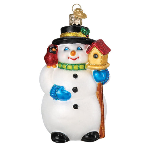 Old World Christmas : Snowman With Cardinal Ornament - Old World Christmas : Snowman With Cardinal Ornament