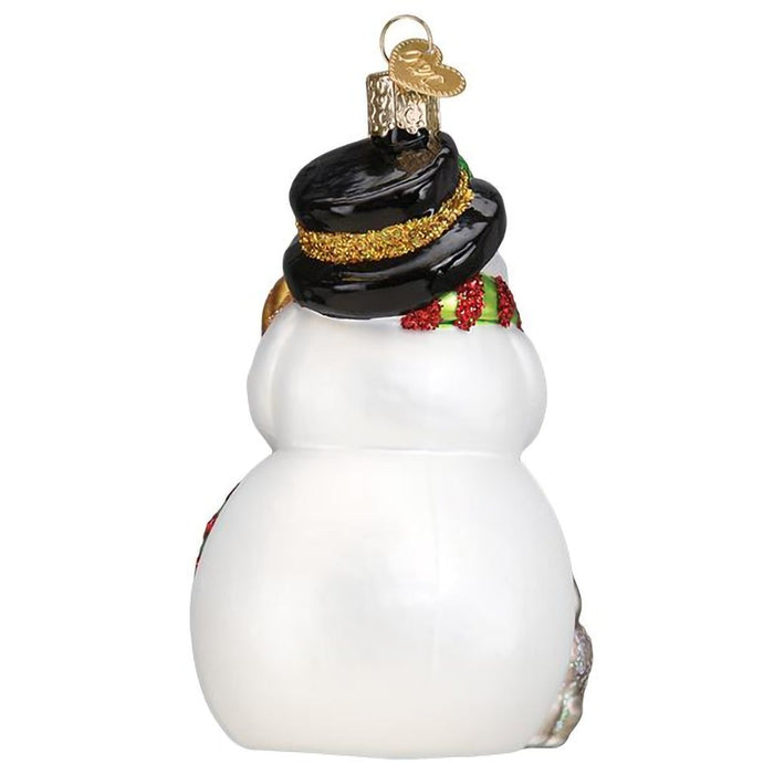 Old World Christmas : Snowman With Playful Pets - Old World Christmas : Snowman With Playful Pets