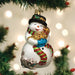 Old World Christmas : Snowman With Playful Pets - Old World Christmas : Snowman With Playful Pets