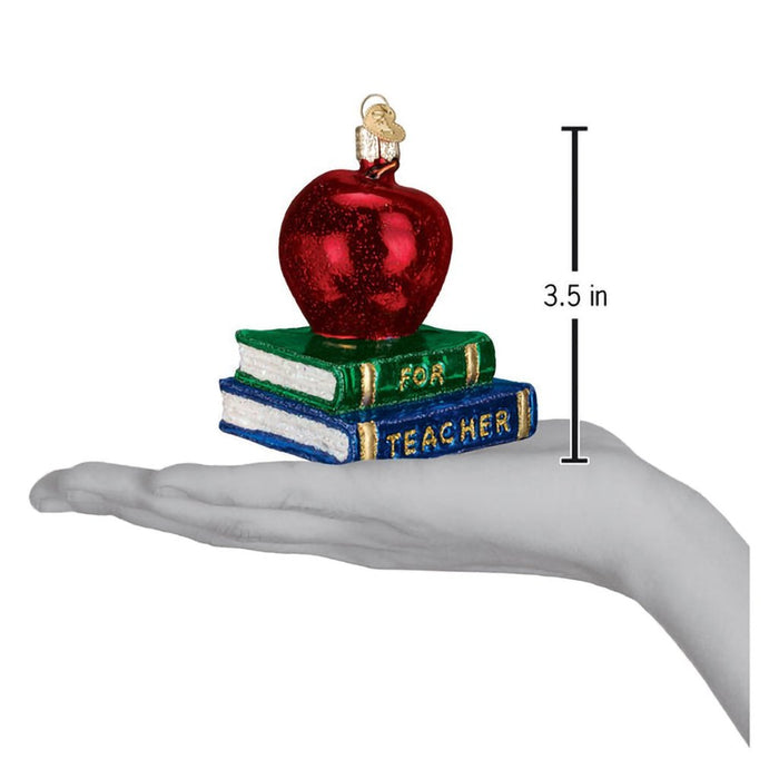 Old World Christmas : Teacher's Apple Ornament - Old World Christmas : Teacher's Apple Ornament