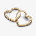 PANDORA : Asymmetrical Heart Hoop Earrings - Gold - PANDORA : Asymmetrical Heart Hoop Earrings - Gold