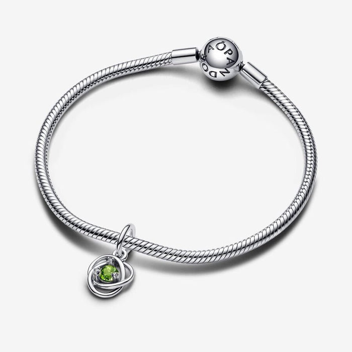 PANDORA : August Spring Green Eternity Circle Dangle Charm - PANDORA : August Spring Green Eternity Circle Dangle Charm