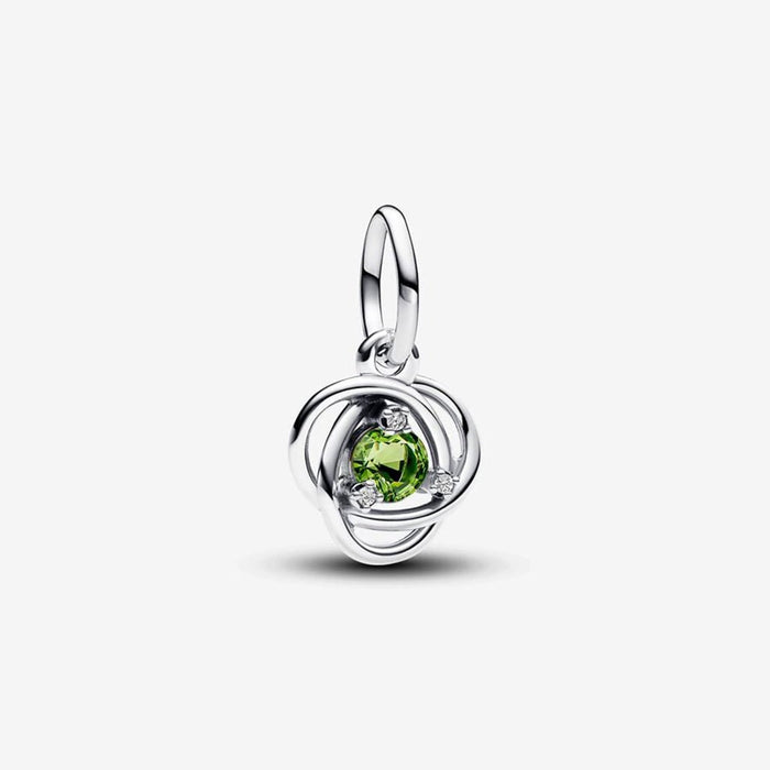 PANDORA : August Spring Green Eternity Circle Dangle Charm - PANDORA : August Spring Green Eternity Circle Dangle Charm