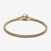 PANDORA : Barrel Clasp Snake Chain Bracelet - Gold - PANDORA : Barrel Clasp Snake Chain Bracelet - Gold