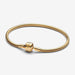 PANDORA : Barrel Clasp Snake Chain Bracelet - Gold - PANDORA : Barrel Clasp Snake Chain Bracelet - Gold