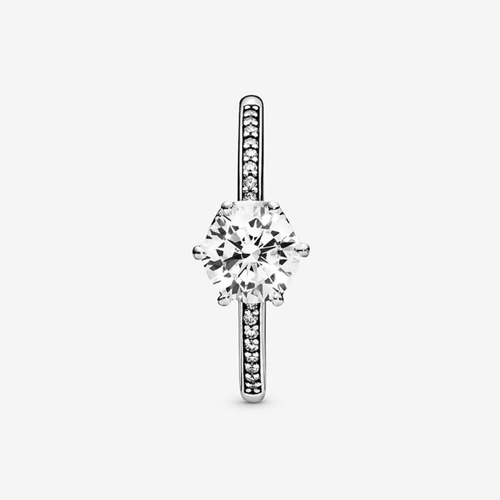 PANDORA : Clear Sparkling Crown Solitaire Ring - PANDORA : Clear Sparkling Crown Solitaire Ring