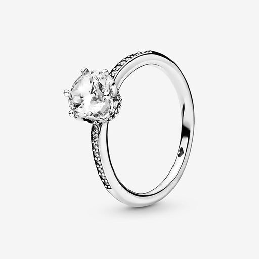 PANDORA : Clear Sparkling Crown Solitaire Ring - PANDORA : Clear Sparkling Crown Solitaire Ring