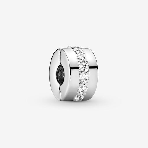 PANDORA : Clear Sparkling Row Clip Charm - PANDORA : Clear Sparkling Row Clip Charm