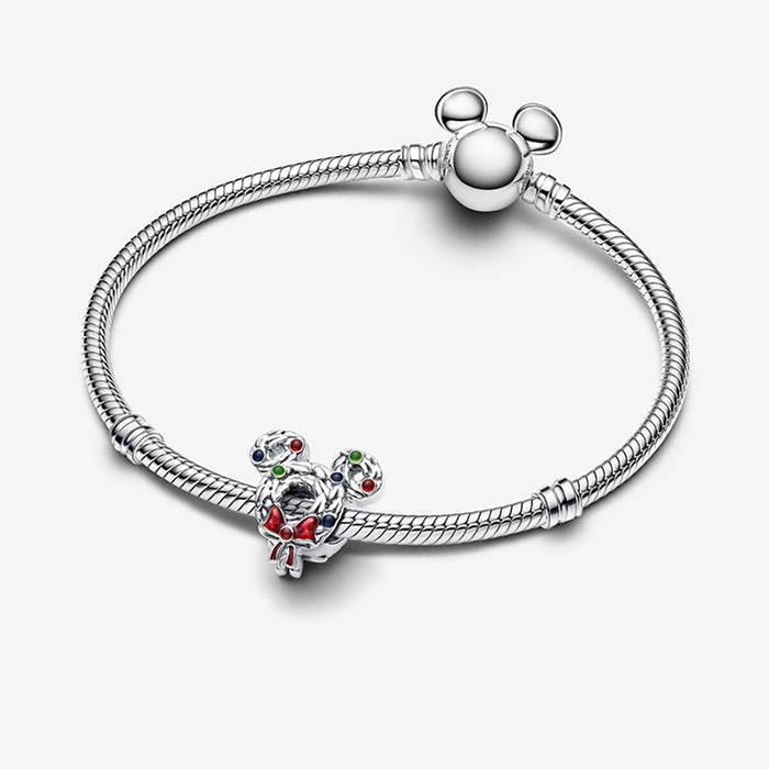 PANDORA : Disney Mickey Mouse Christmas Wreath Charm - PANDORA : Disney Mickey Mouse Christmas Wreath Charm