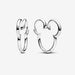 PANDORA : Disney Mickey Mouse Silhouette Hoop Earrings - PANDORA : Disney Mickey Mouse Silhouette Hoop Earrings