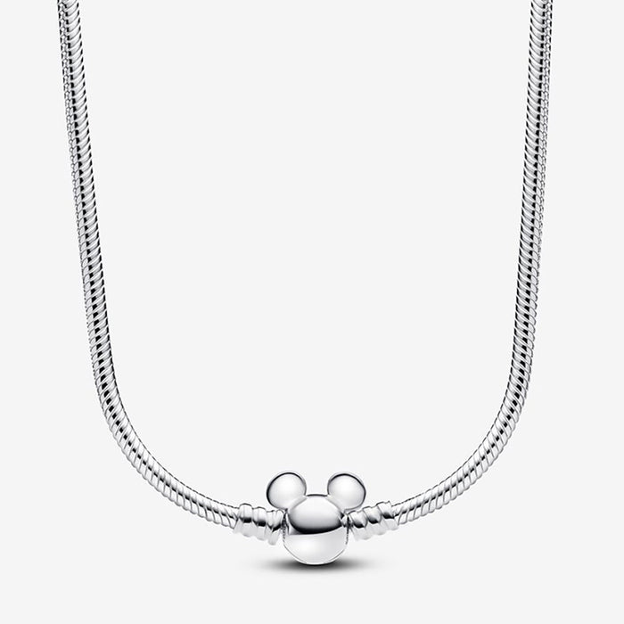 PANDORA : Disney Mickey Mouse Snake Chain Necklace - PANDORA : Disney Mickey Mouse Snake Chain Necklace