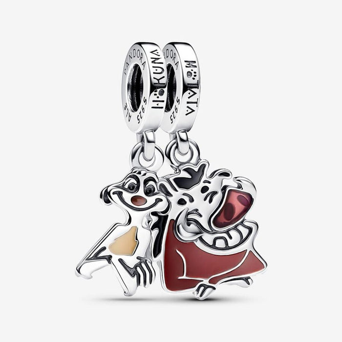 PANDORA : Disney The Lion King Timon & Pumbaa Splittable Dangle Charm - PANDORA : Disney The Lion King Timon & Pumbaa Splittable Dangle Charm