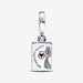 PANDORA : Disney Villains Queen of Hearts Double Dangle Charm - PANDORA : Disney Villains Queen of Hearts Double Dangle Charm