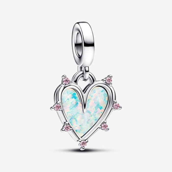 PANDORA : Friendship Opalescent Double Dangle Charm - PANDORA : Friendship Opalescent Double Dangle Charm