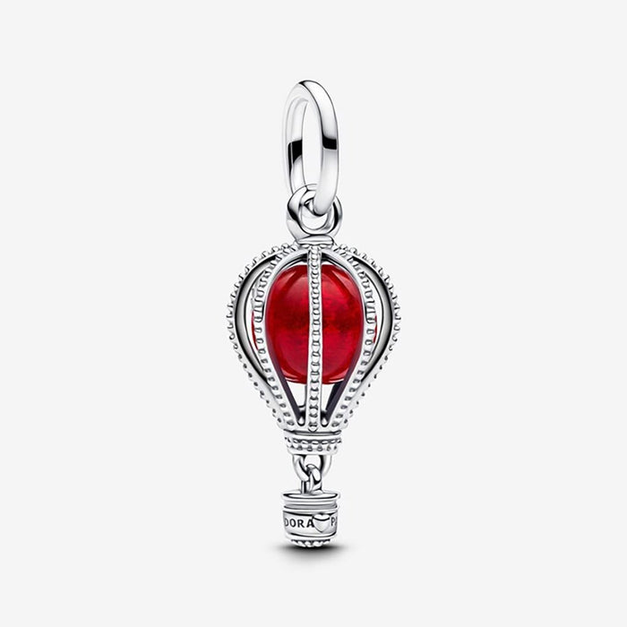 PANDORA : Hot Air Balloon Murano Glass Dangle Charm - PANDORA : Hot Air Balloon Murano Glass Dangle Charm