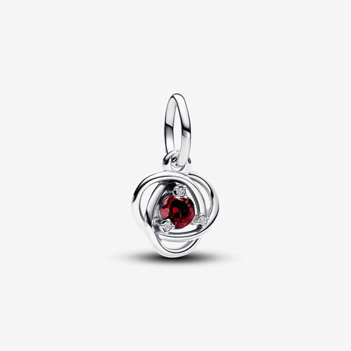 PANDORA : January Red Eternity Circle Dangle Charm - PANDORA : January Red Eternity Circle Dangle Charm