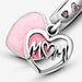 PANDORA : Mom Script Heart Dangle Charm - PANDORA : Mom Script Heart Dangle Charm