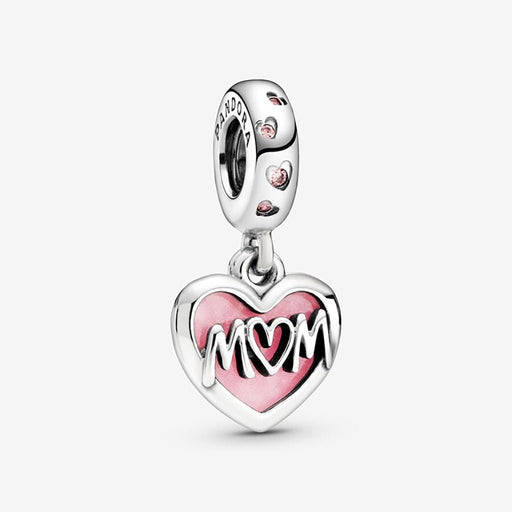 PANDORA : Mom Script Heart Dangle Charm - PANDORA : Mom Script Heart Dangle Charm