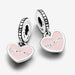 PANDORA : Mother & Daughter Hearts Dangle Charm - PANDORA : Mother & Daughter Hearts Dangle Charm