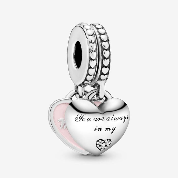 PANDORA : Mother & Daughter Hearts Dangle Charm - PANDORA : Mother & Daughter Hearts Dangle Charm