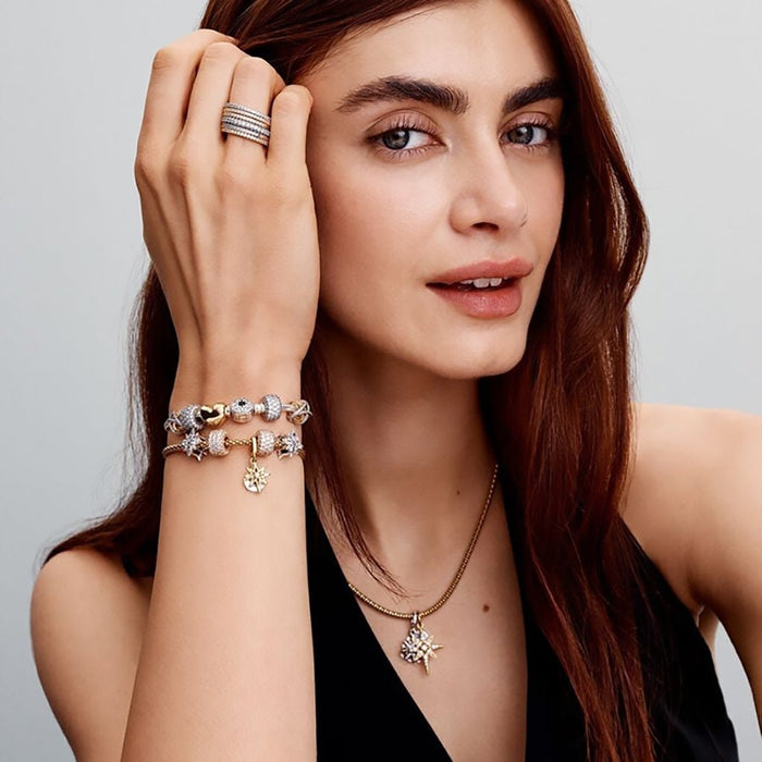 PANDORA : North Star Clasp Snake Chain Bracelet - PANDORA : North Star Clasp Snake Chain Bracelet