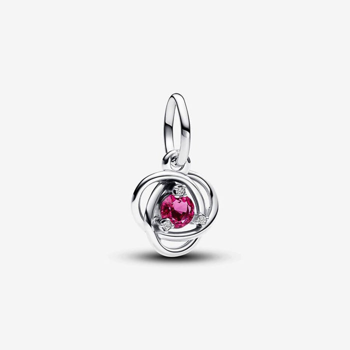 PANDORA : October Pink Eternity Circle Dangle Charm - PANDORA : October Pink Eternity Circle Dangle Charm