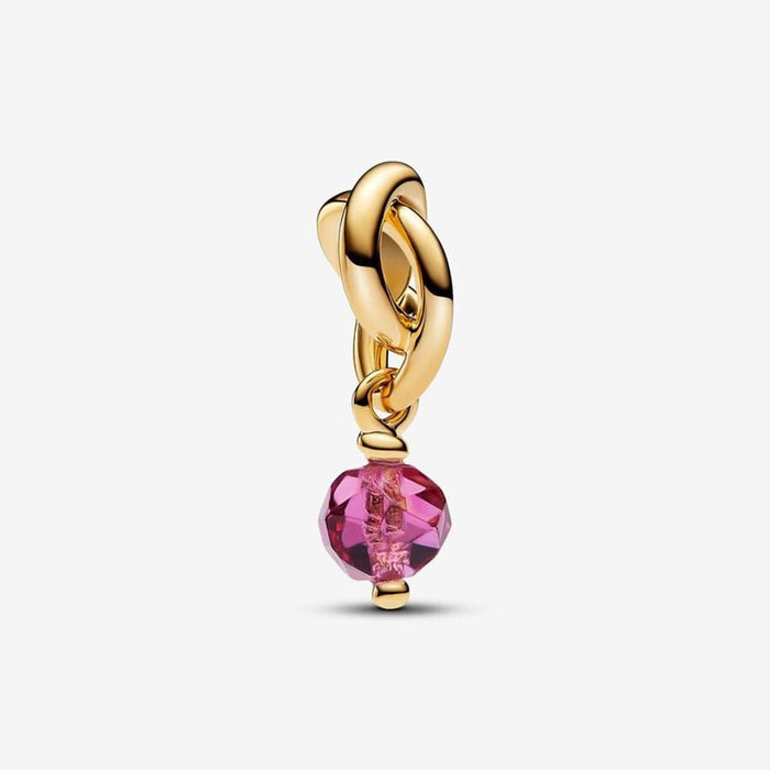 PANDORA : October Pink Eternity Circle Dangle Charm - PANDORA : October Pink Eternity Circle Dangle Charm