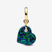 PANDORA : Opalescent Green Heart Dangle Charm - PANDORA : Opalescent Green Heart Dangle Charm