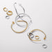 PANDORA : Organically Shaped 42 mm Open Hoop Earrings in Gold - PANDORA : Organically Shaped 42 mm Open Hoop Earrings in Gold