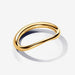 PANDORA : Organically Shaped Band Ring in Gold - PANDORA : Organically Shaped Band Ring in Gold