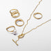 PANDORA : Organically Shaped Circles T - bar Necklace - PANDORA : Organically Shaped Circles T - bar Necklace