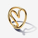 PANDORA : Organically Shaped Heart Ring in Gold - PANDORA : Organically Shaped Heart Ring in Gold