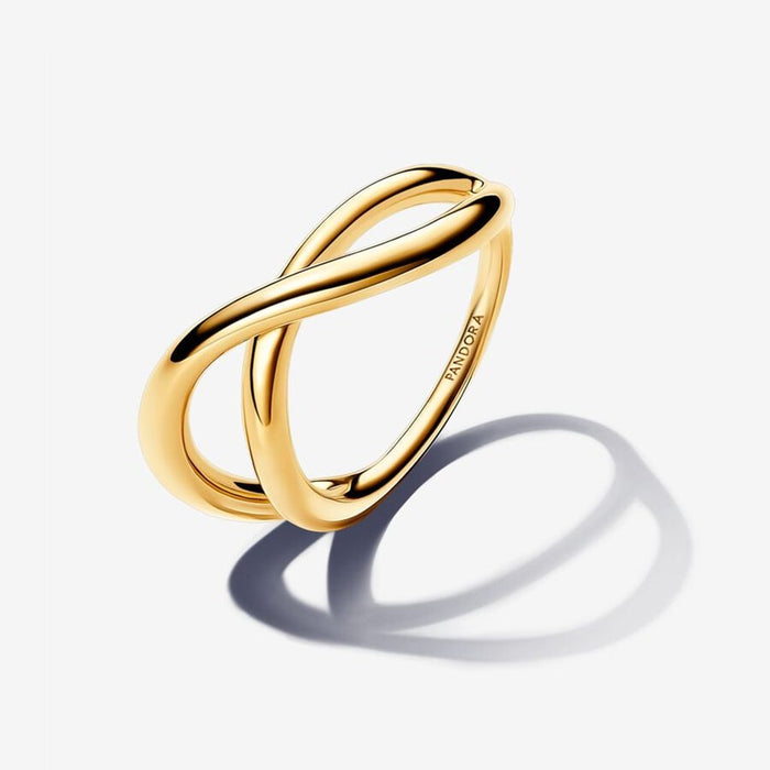 PANDORA : Organically Shaped Infinity Ring in Gold - PANDORA : Organically Shaped Infinity Ring in Gold