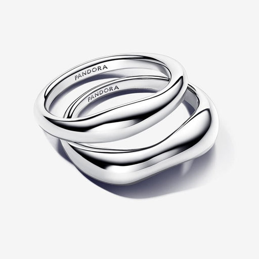 PANDORA : Organically Shaped Stacking Rings in Sterling silver - PANDORA : Organically Shaped Stacking Rings in Sterling silver