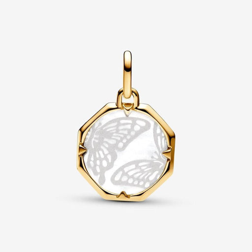 PANDORA : Pandora ME Pearlescent Butterfly Medallion Charm - Gold - PANDORA : Pandora ME Pearlescent Butterfly Medallion Charm - Gold